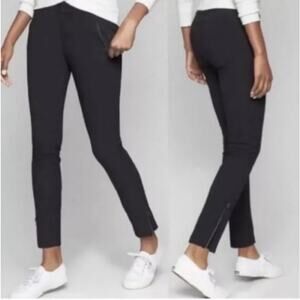 ATHLETA Women's Wander Black Ankle Zip Pant Skinny Size 10